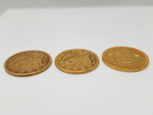 1880 1898 & 1898 US $5 Liberty Head Gold Coin Lot