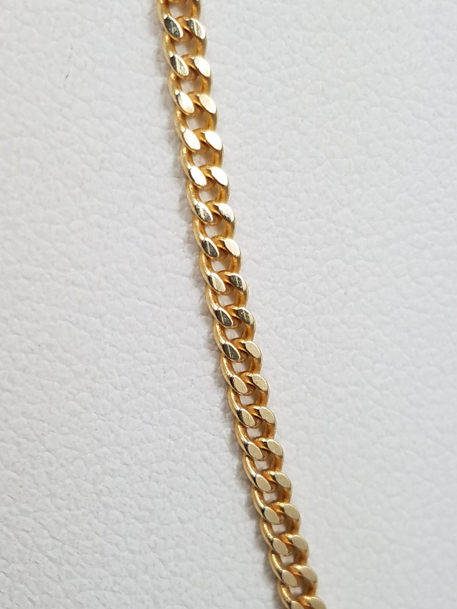 Petite 14k Yellow Gold Solid Curb Link 18" Necklace