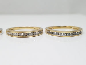 Four 10k Gold Natural Diamond Wedding/Anniversary Ring Bands