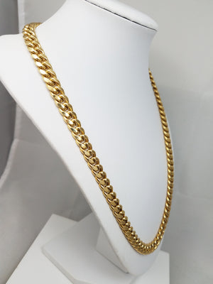 NEW Hollow 10k Yellow Gold 22" Curb/Cuban Chain