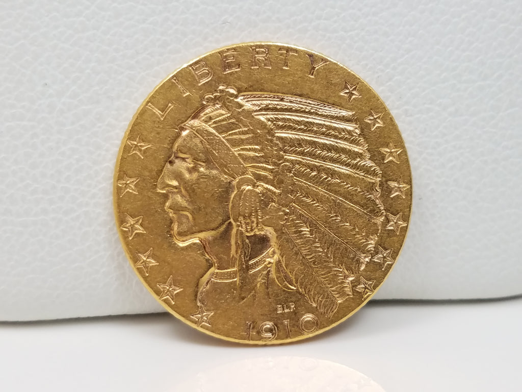 Classic 1910 US Indian Head $5 Gold Coin