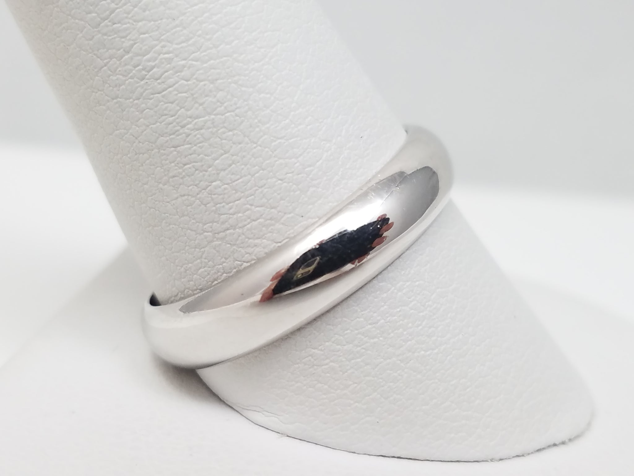 New Men's 14k White Gold Classic Wedding Band