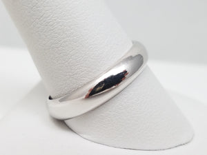 New Men's 14k White Gold Classic Wedding Band