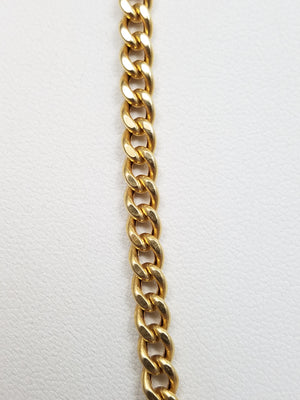 Sporty 20.5" 14k Yellow Gold Hollow Curb Link Chain Necklace