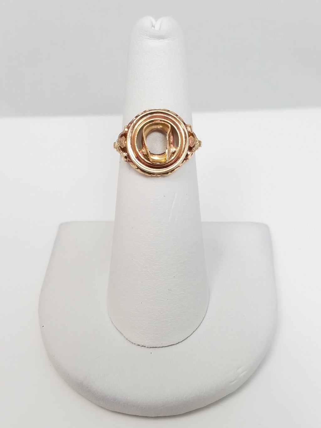 Vintage 10k Yellow Gold Ring Mount To Restore