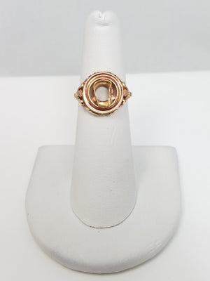 Vintage 10k Yellow Gold Ring Mount To Restore