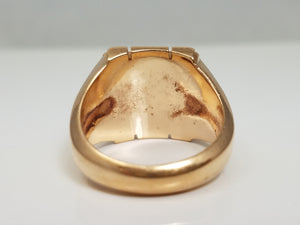 Vintage 12k Yellow Gold Signet Ring