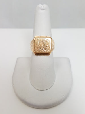 Vintage 12k Yellow Gold Signet Ring