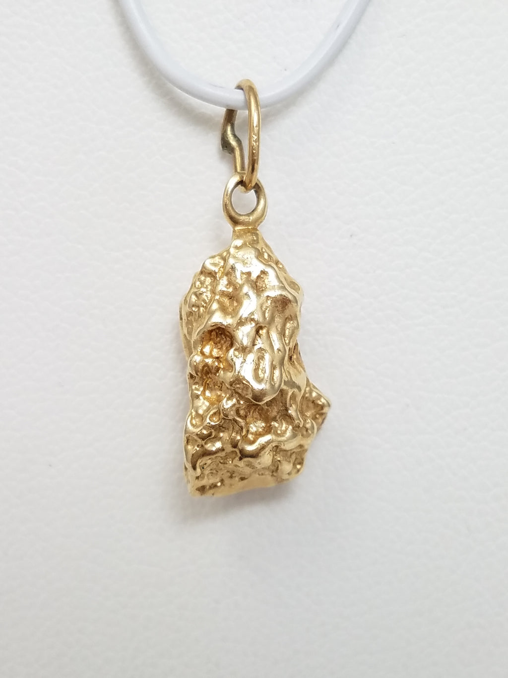 Solid Yellow Gold Nugget Pendant