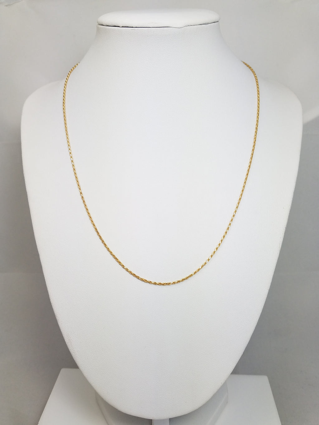 Classic 18" Solid 14k Yellow Gold Rope Chain Necklace