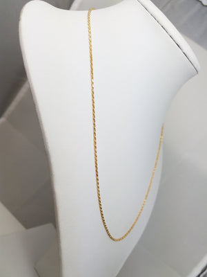 Classic 18" Solid 14k Yellow Gold Rope Chain Necklace