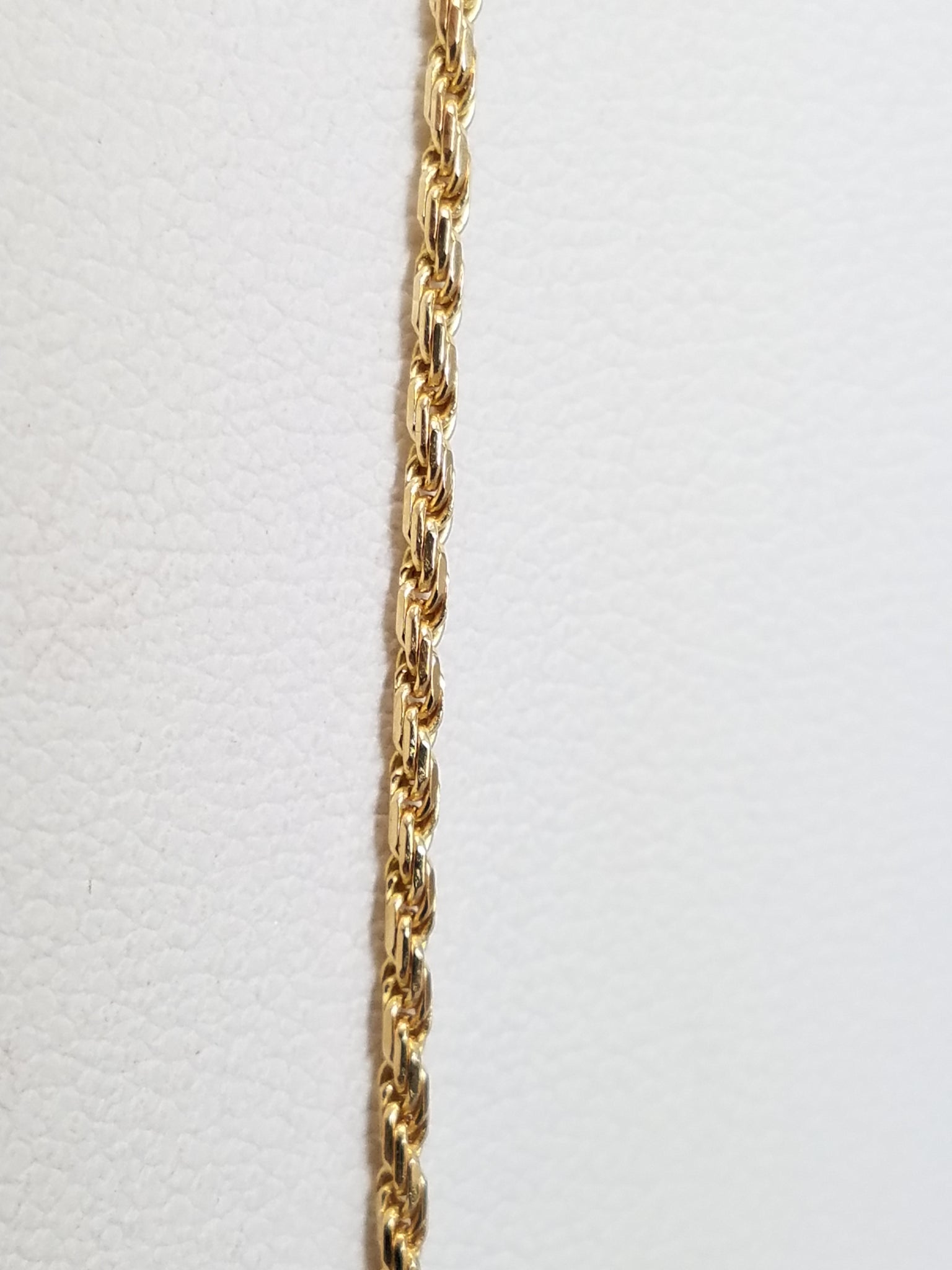 Classic 18" Solid 14k Yellow Gold Rope Chain Necklace