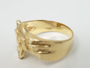 Impressive 14k Yellow Gold Nugget Ring