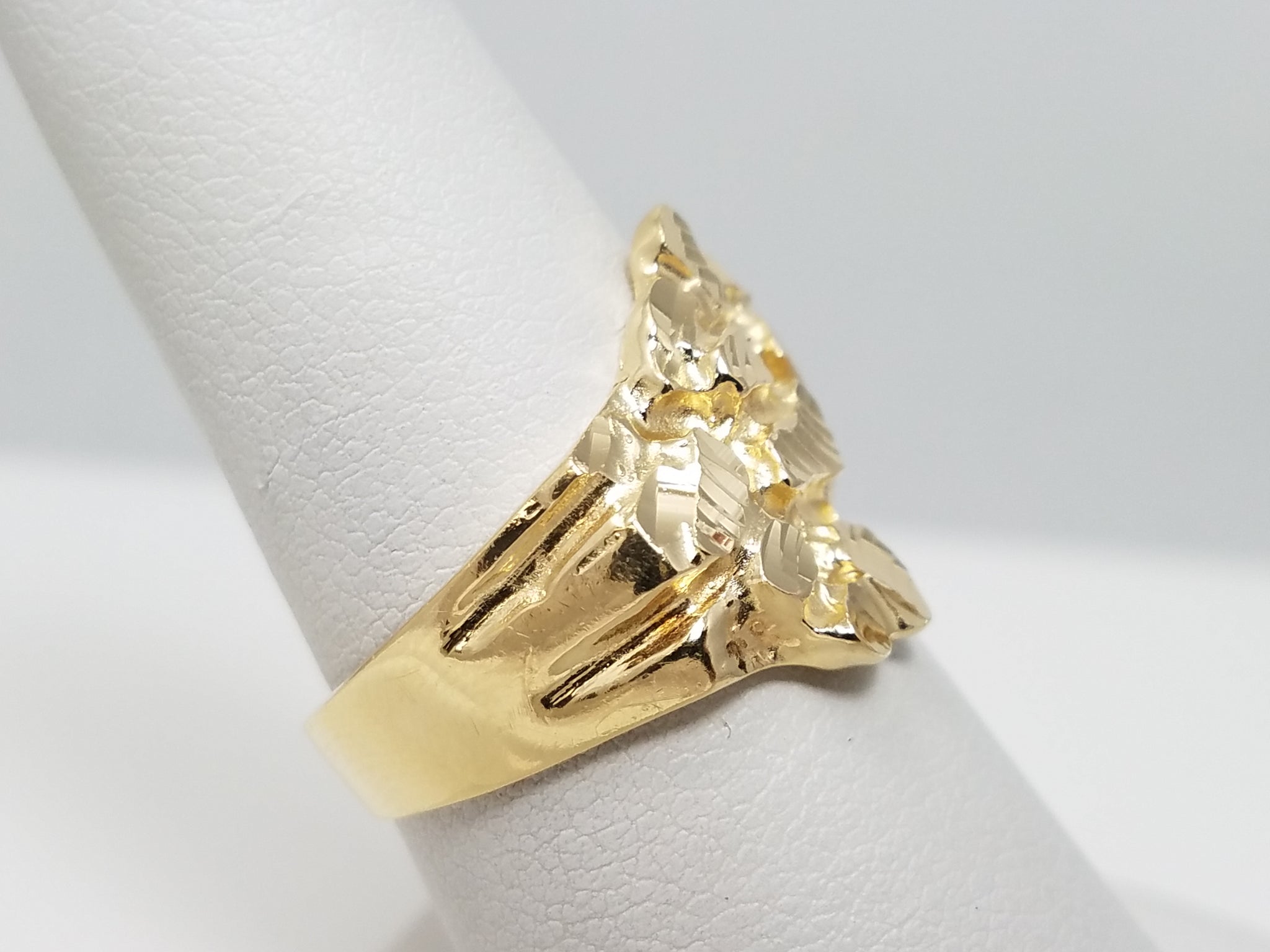 Impressive 14k Yellow Gold Nugget Ring