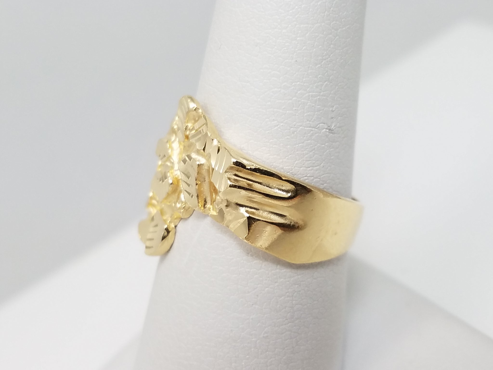 Impressive 14k Yellow Gold Nugget Ring