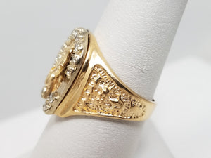 Horse/Equestrian 14k Yellow Gold Natural Diamond Ring