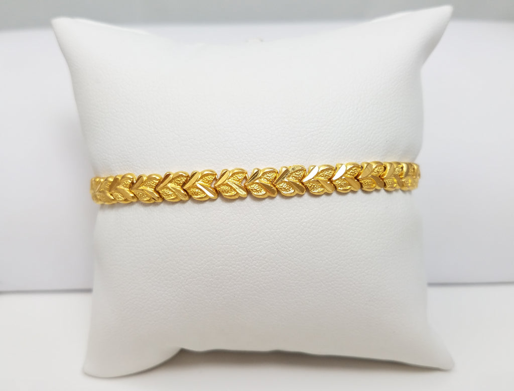 Fabulous 7" Solid 22k Yellow Gold Fancy Link Bracelet