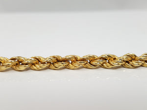 Fabulous 18k Yellow Gold Hollow Rope Chain 32" Necklace