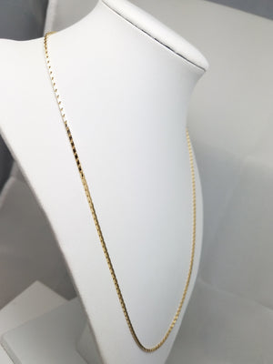 Sparkly 21" Solid 14k Yellow Gold Fancy Link Chain Necklace