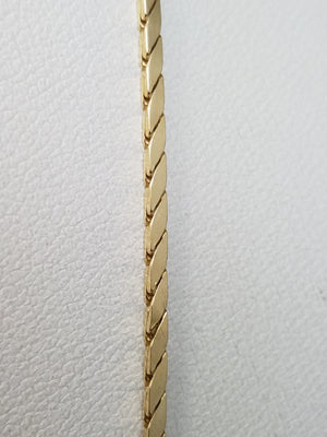 Sparkly 21" Solid 14k Yellow Gold Fancy Link Chain Necklace