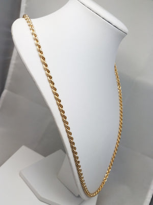 Sporty 26.5" 14k Hollow Yellow Gold Rope Chain Necklace