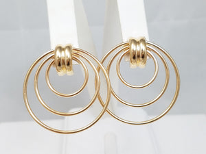 Grand 14k Hollow Yellow Gold Door Knocker Hoop Earrings