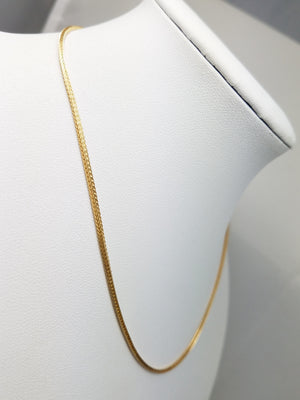 15" Solid Foxtail Link Necklace in 14k Yellow Gold