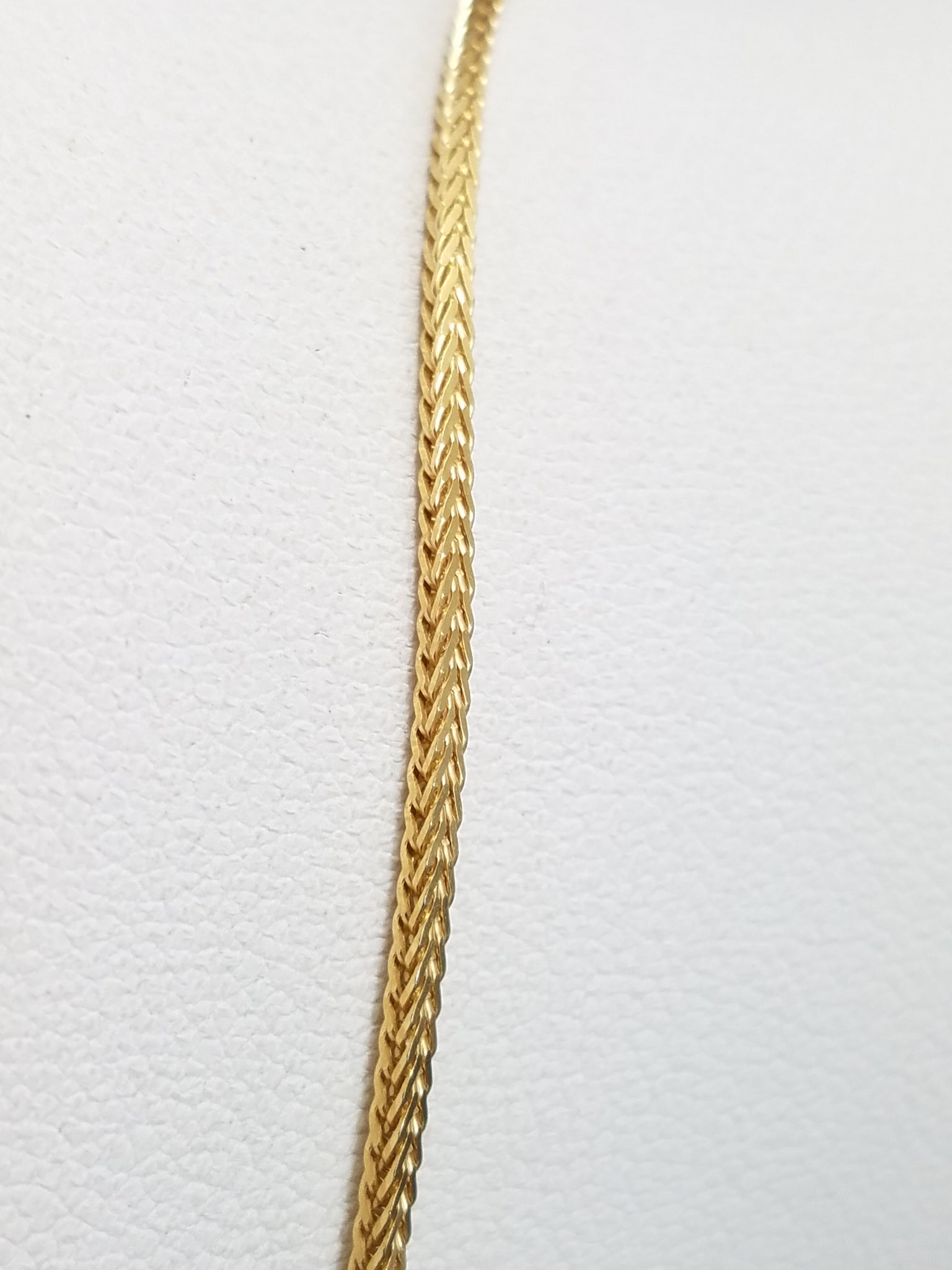 15" Solid Foxtail Link Necklace in 14k Yellow Gold