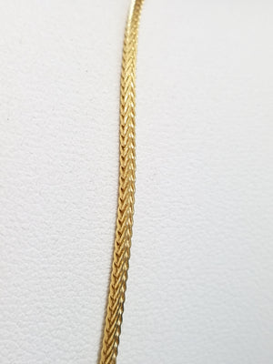 15" Solid Foxtail Link Necklace in 14k Yellow Gold