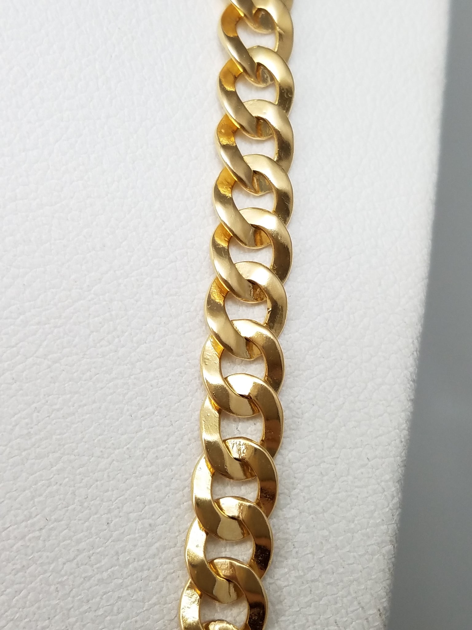 Elite 23.5" Solid 18k Yellow Gold Fancy Curb Link Chain Necklace Italy