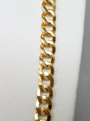 Elite 23.5" Solid 18k Yellow Gold Fancy Curb Link Chain Necklace Italy