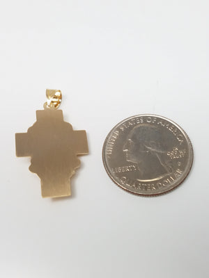 3D Jesus Pendant in 14k Yellow Gold