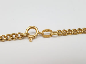 Classy 25" Solid 18k Yellow Gold Curb Link Chain Necklace