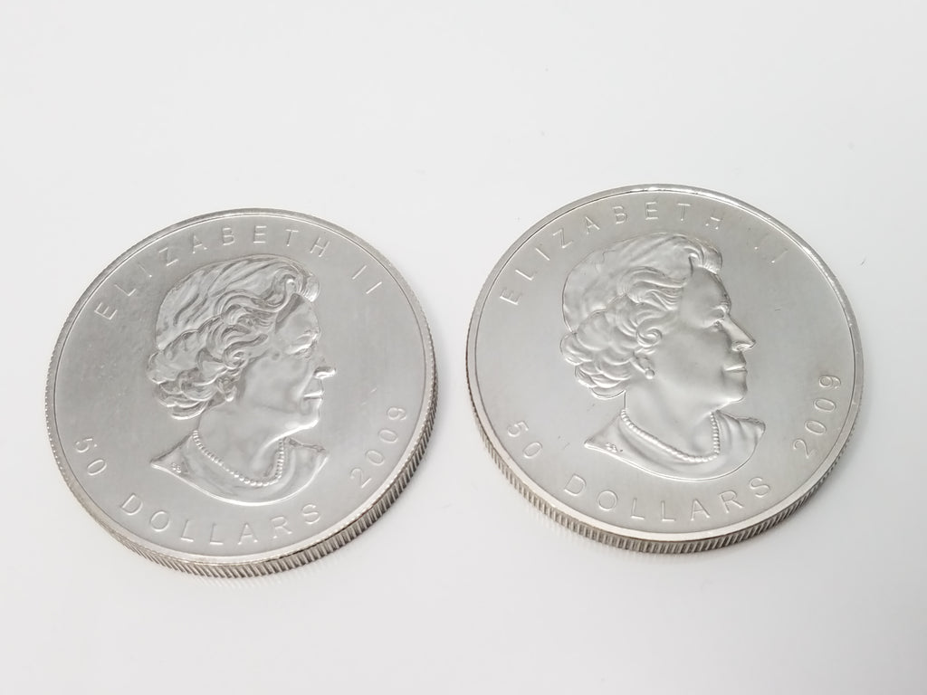 Two 2009 $50 1 Ounce Palladium Canada Coins