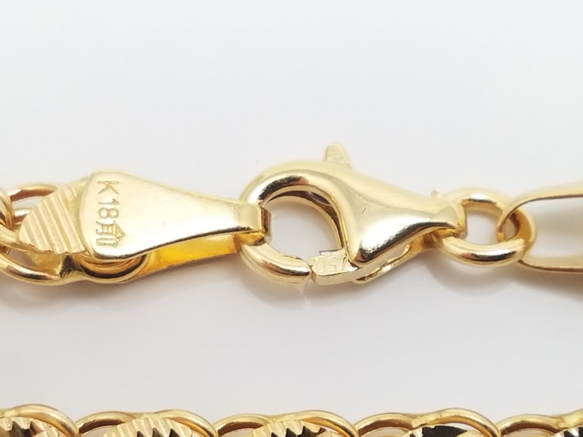Dazzling 16" Hollow Fancy Link Diamond Cut Chain Necklace
