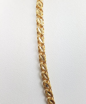 Dazzling 16" Hollow Fancy Link Diamond Cut Chain Necklace
