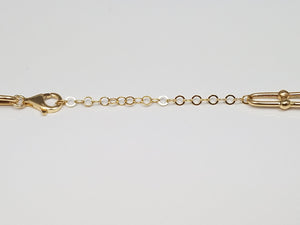 Bold 16"-18" 18k Hollow Yellow Gold Link Chain Necklace