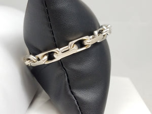 Impressive 9.5" Solid 14k White Gold Cable Link Bracelet