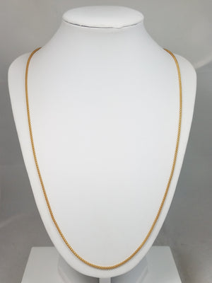 Lovely 23.5" Hollow 18k Yellow Gold 3D Popcorn Link Chain Necklace