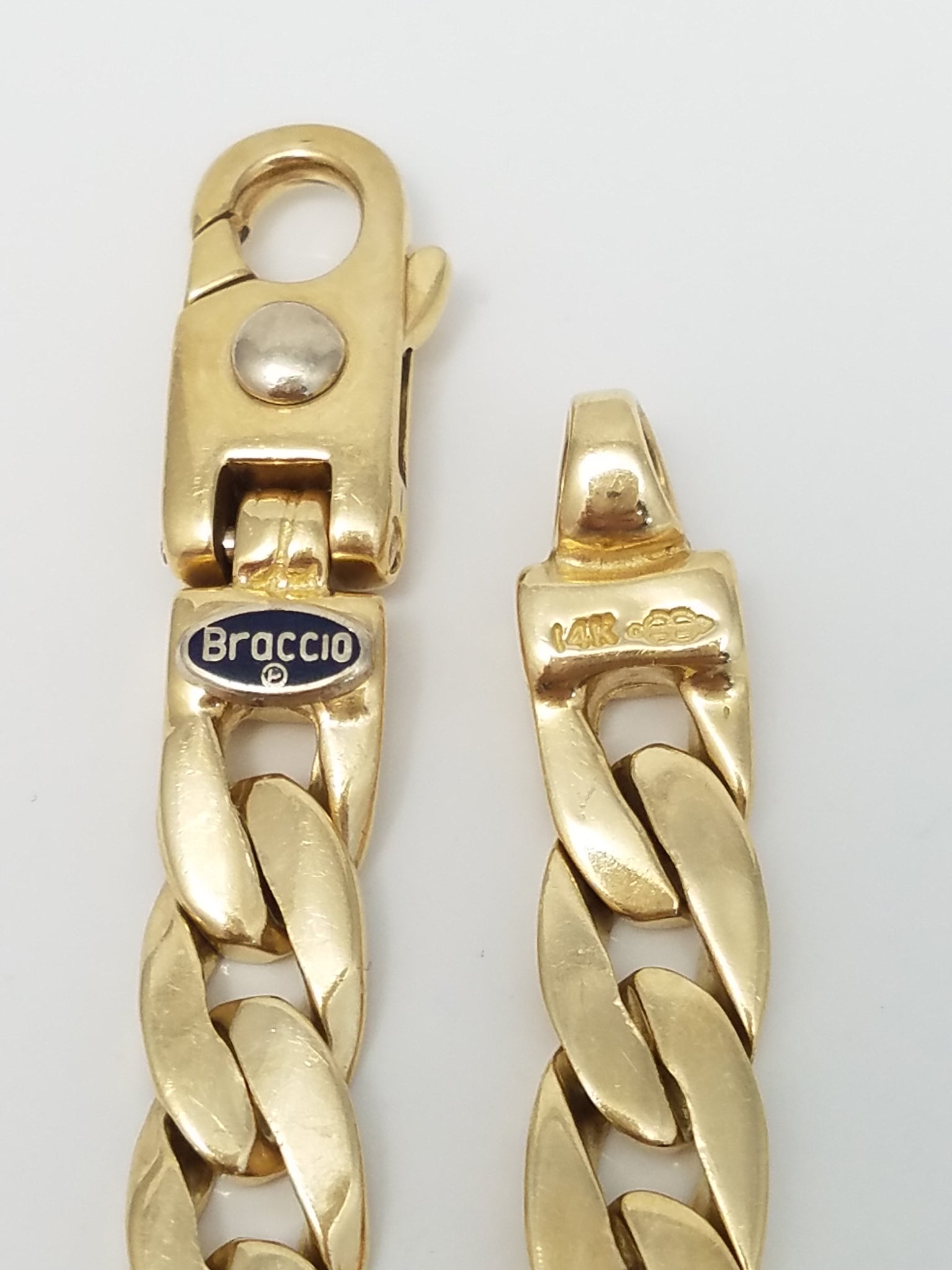 Massive 8.5" Solid 14k Yellow Gold Fancy Link Bracelet