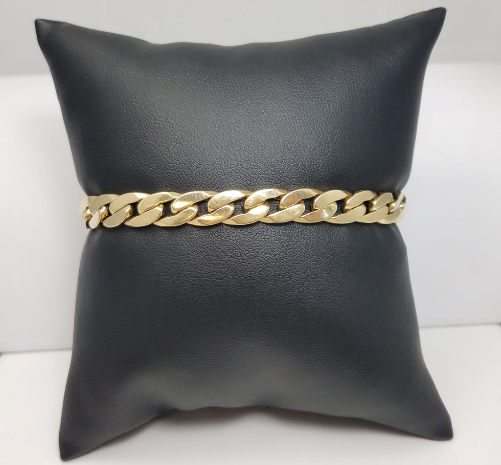 Massive 8.5" Solid 14k Yellow Gold Fancy Link Bracelet