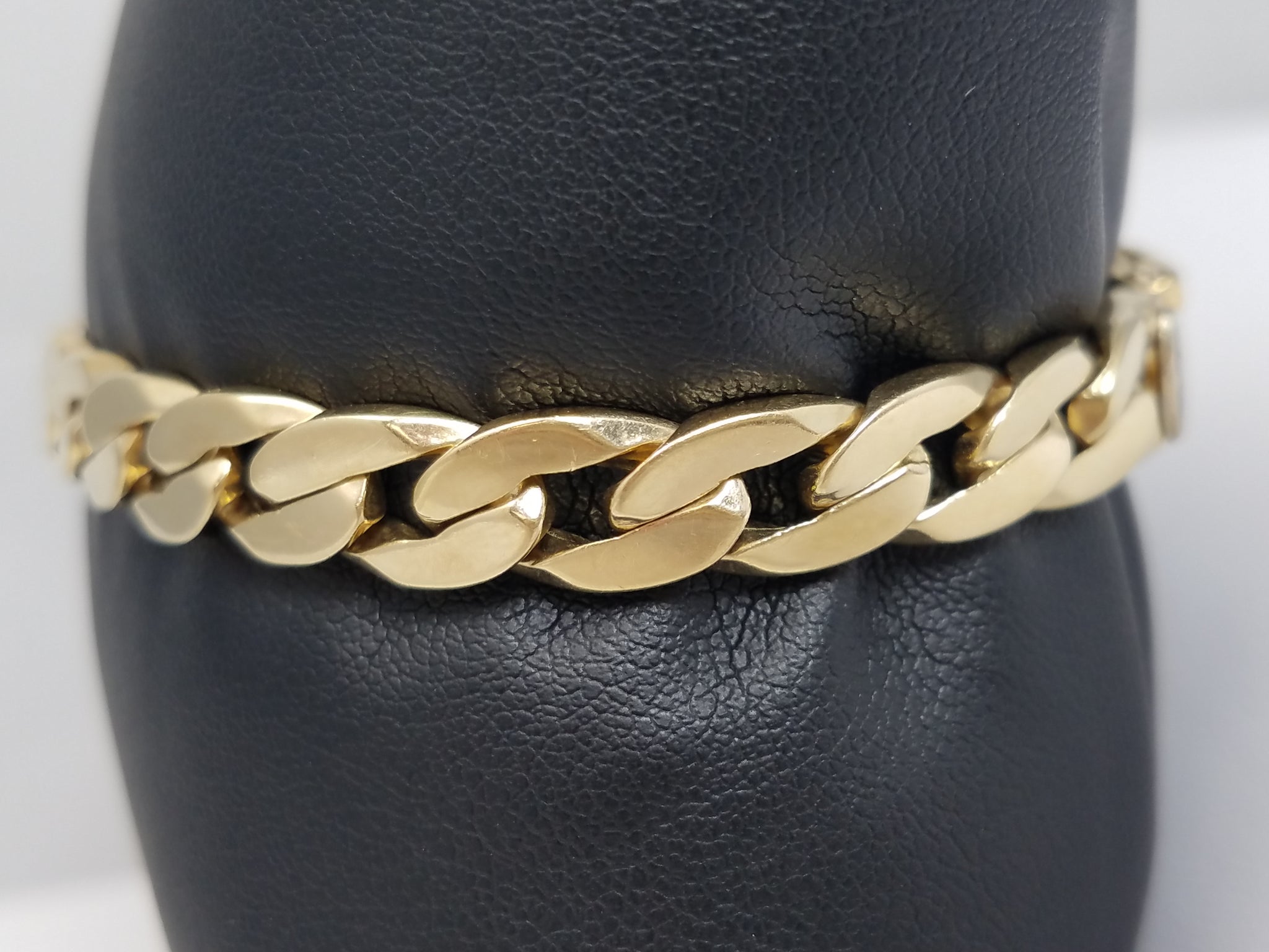 Massive 8.5" Solid 14k Yellow Gold Fancy Link Bracelet