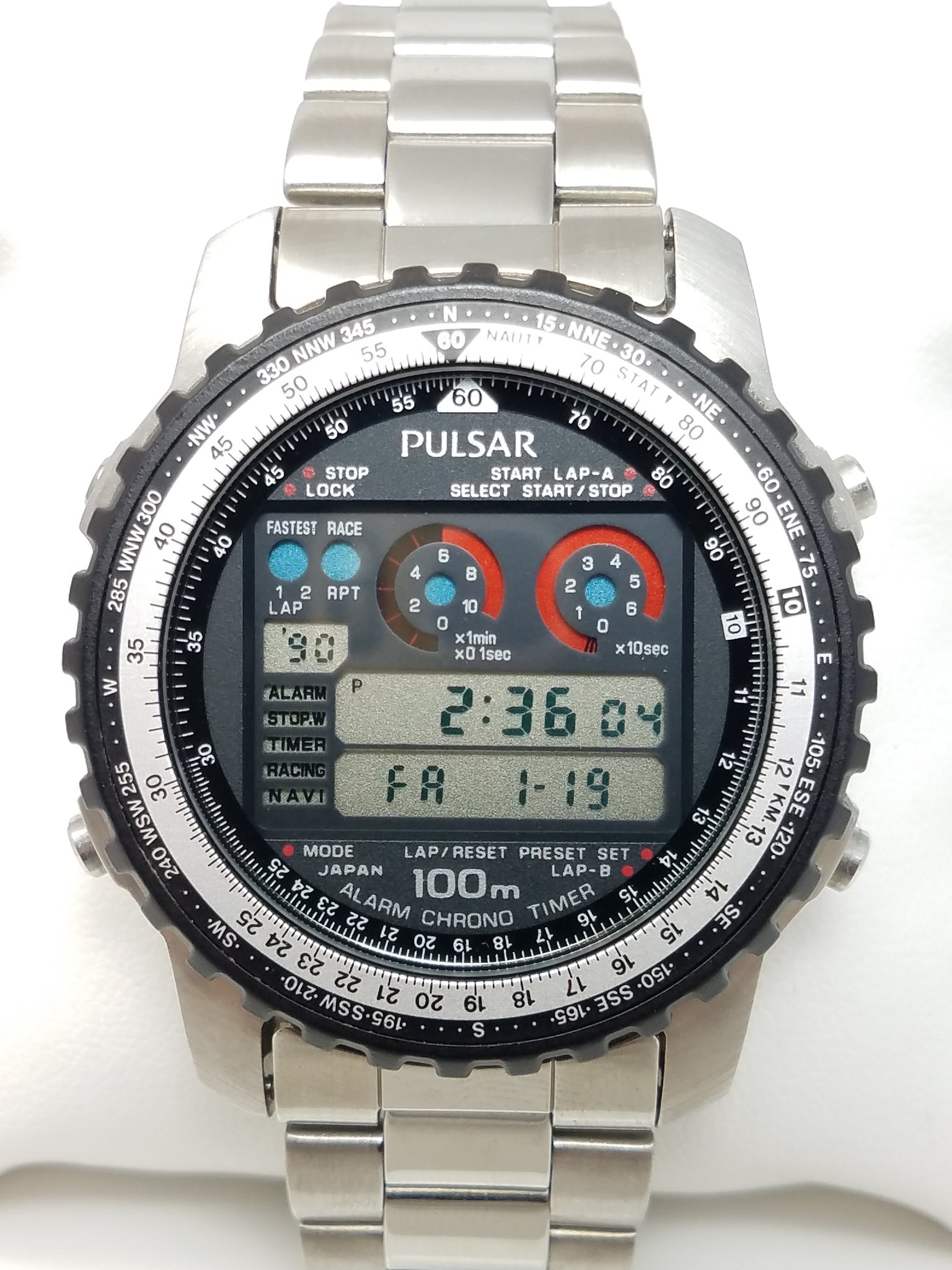New 1990's Men's Pulsar Digital Watch