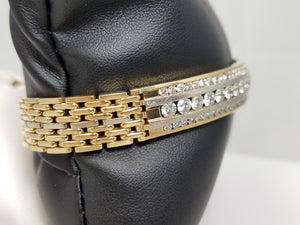 Dazzling 14k Gold 5ctw Natural Diamond 9" Men's Bracelet Italy