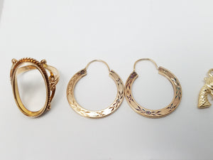Delightful Vintage 8k & 9k Yellow Gold Jewelry Lot