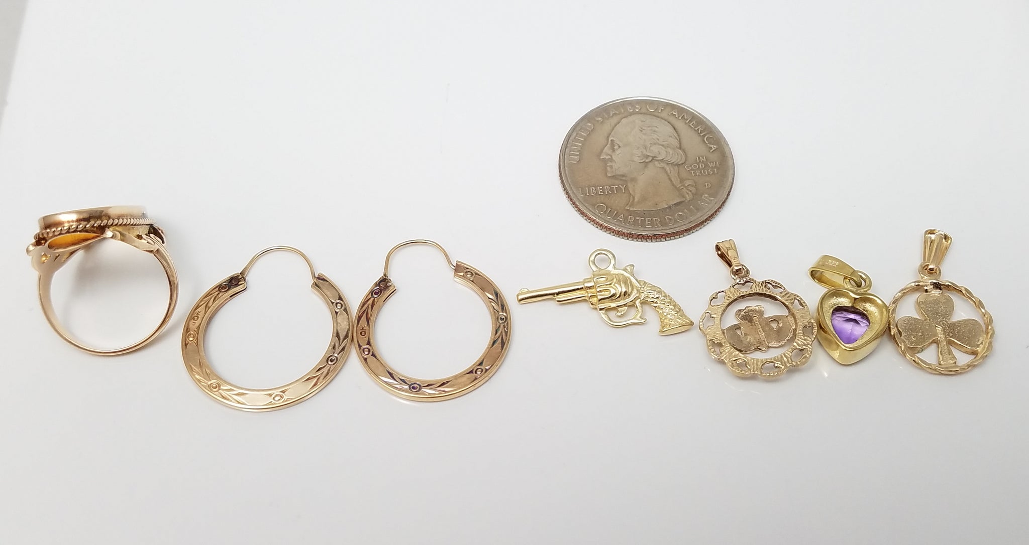 Delightful Vintage 8k & 9k Yellow Gold Jewelry Lot