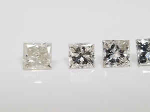Six Flashy Princess Shaped Loose Diamond Lot 3.74ctw