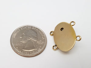 Early 1900's 14k Yellow Gold Pearl Diamond Pendant/Bracelet Segment