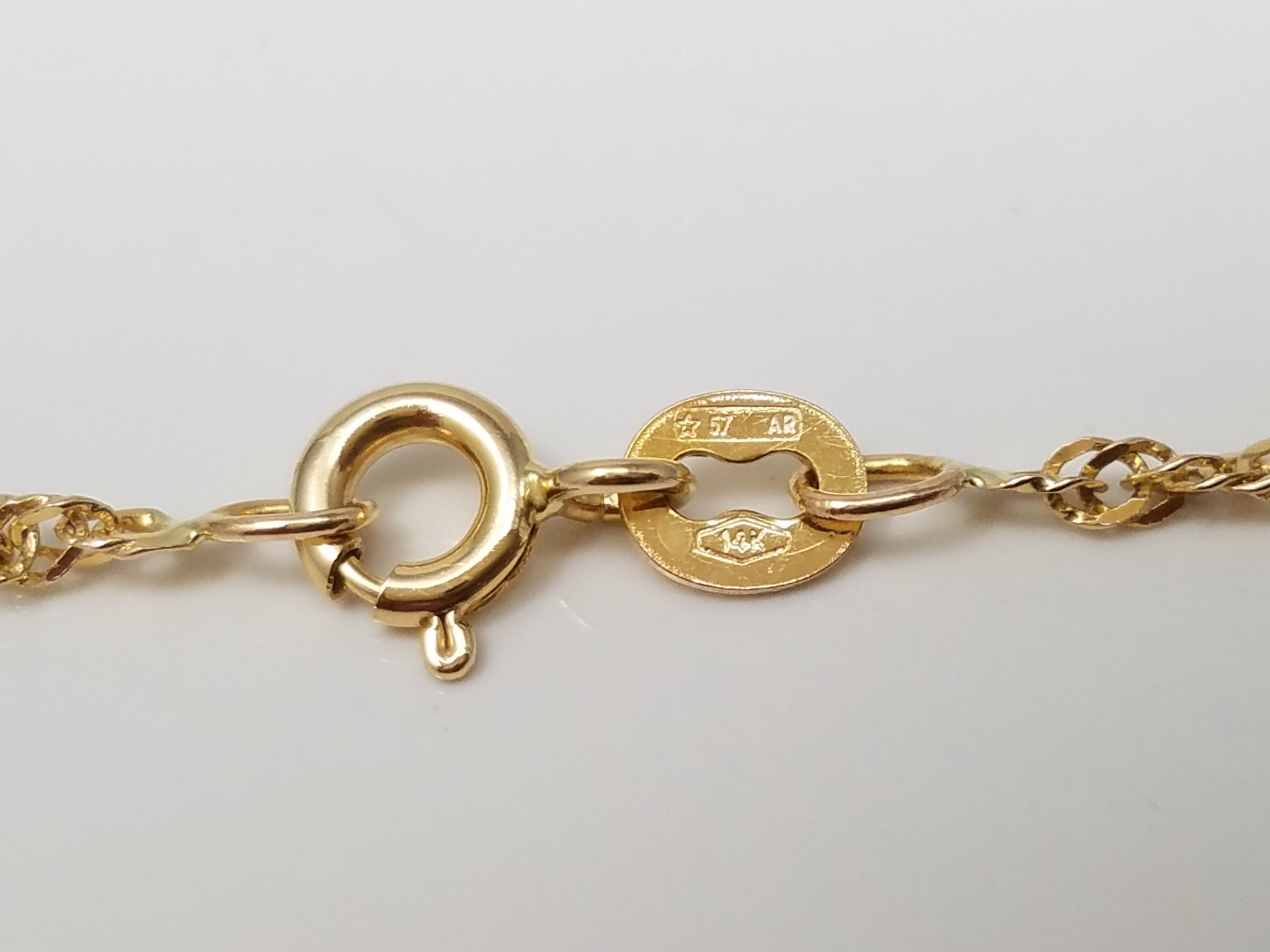 Singapore Link 16 1/4" Necklace in 14k Yellow Gold