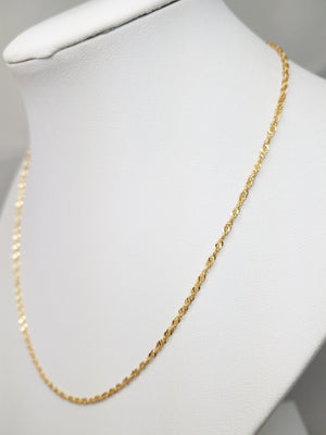 Singapore Link 16 1/4" Necklace in 14k Yellow Gold